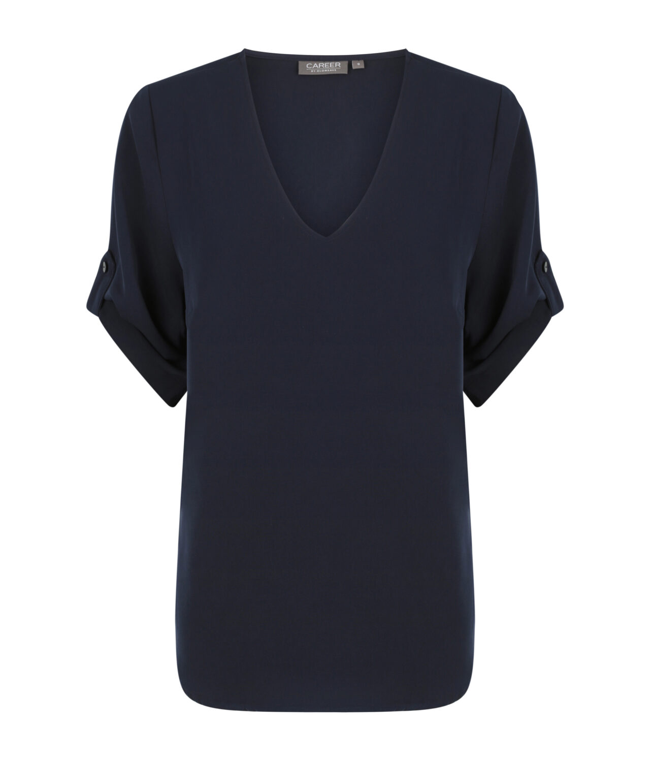 Career By Gloweave Reese 1800Wz V Neck Top 27 1800WZ NAVY
