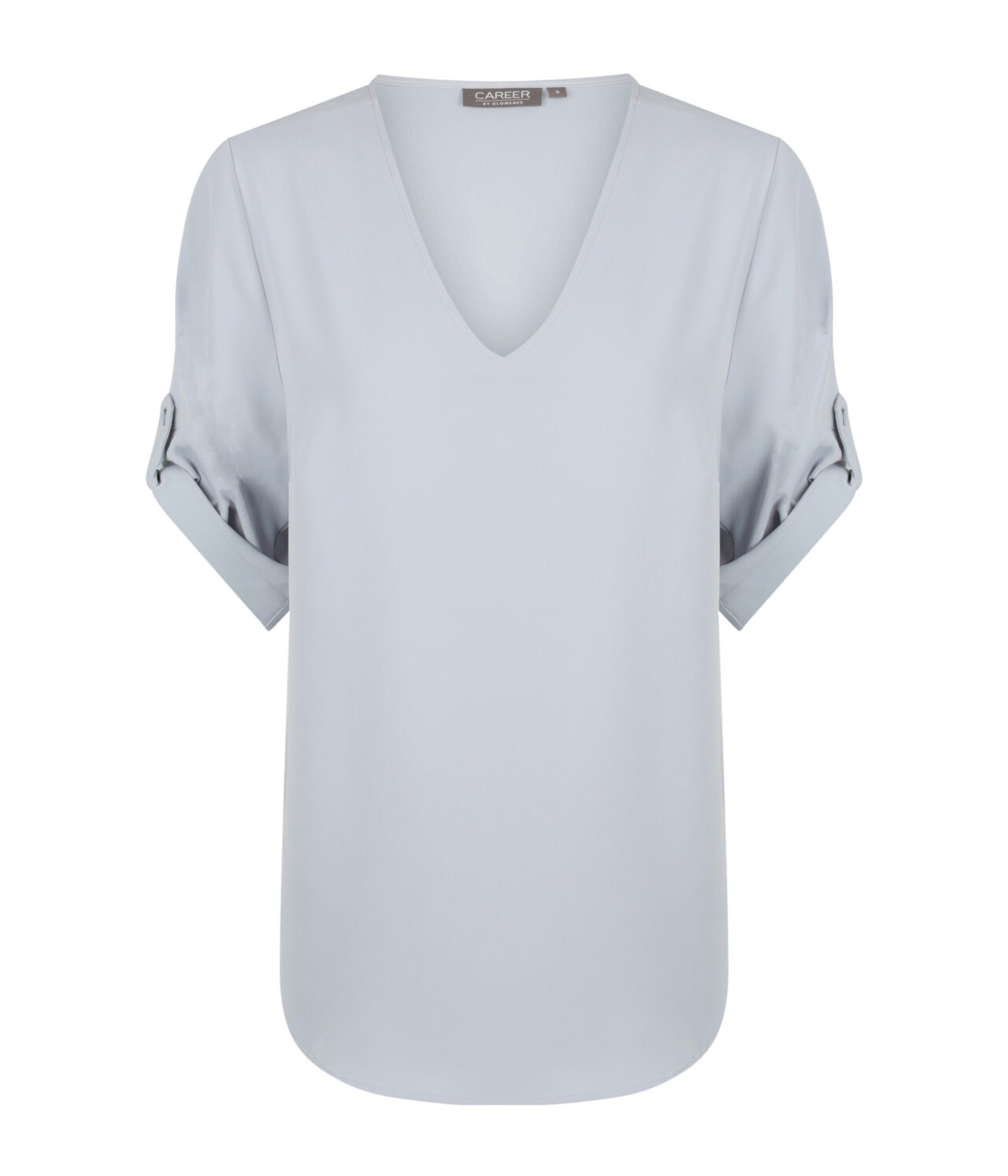 Career By Gloweave Reese 1800Wz V Neck Top 22 1800WZ SILVER
