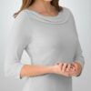 CC Eva Ladies 3/4 Sleeve Knit Top 2226 1