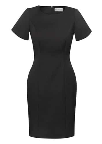 Biz Corporates Ladies Cool Stretch Plain Shift Dress 30112 4 BC Ladies Cool Stretch Plain Shift Dress 30112 4