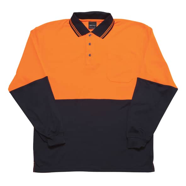 Jb Hi Vis Cotton Back Adults Long Sleeve Polo 6Hpl 9 JB Hi Vis Cotton Back Adults Long Sleeve Polo 6HPL 3