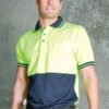 JB Hi Vis Cotton Back Adults Short Sleeve Polo 6HPS 1