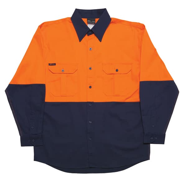 Jb Hi Vis Long Sleeve Shirt 6Hwl 8 JB Hi Vis Long Sleeve Shirt 6HWL 2