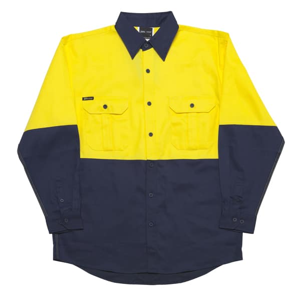 Jb Hi Vis Long Sleeve Shirt 6Hwl 9 JB Hi Vis Long Sleeve Shirt 6HWL 3