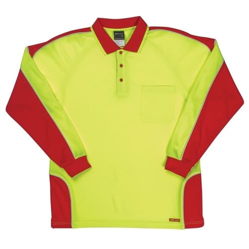 Jb Hi Vis Arm Panel Adults Long Sleeve Polo 6Ap4L 30 JB Hi Vis Arm Panel Adults Long Sleeve Polo 6AP4L 10