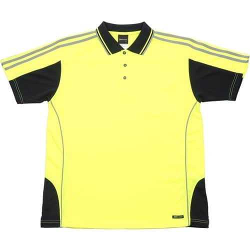 JB Hi Vis Arm Tape Adults Short Sleeve Polo 6AT4S Uniforms
