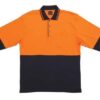 JB Hi Vis Cotton Adults Long Sleeve Polo 6CPHL 2