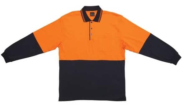 Jb Hi Vis Cotton Adults Long Sleeve Polo 6Cphl 9 JB Hi Vis Cotton Adults Long Sleeve Polo 6CPHL 2