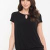 LSJ Ladies Keyhole Neck Banded Top 709 1