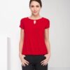 LSJ Ladies Keyhole Neck Banded Top 709 4