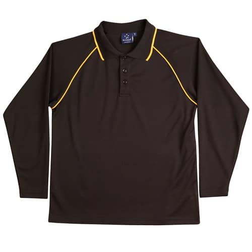 Ws Champion Plus Kids Cooldry Long Sleeve Polo Ps43K 2 WS Champion Plus Kids CoolDry Long Sleeve Polo PS43K 2