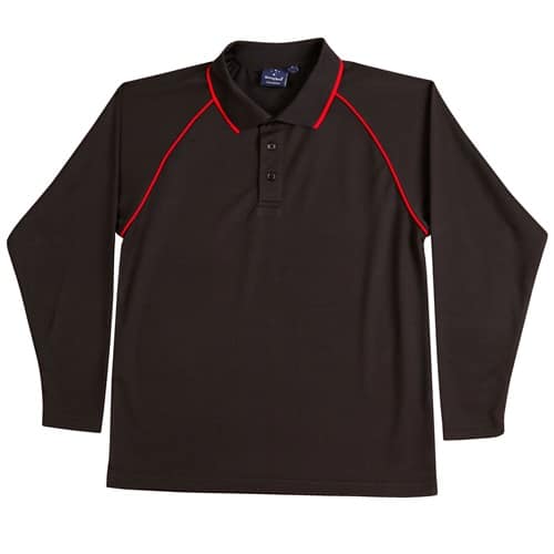 Ws Champion Plus Kids Cooldry Long Sleeve Polo Ps43K 3 WS Champion Plus Kids CoolDry Long Sleeve Polo PS43K 3