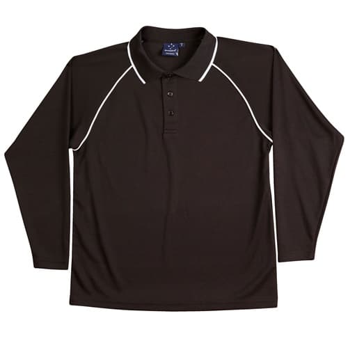 Ws Champion Plus Kids Cooldry Long Sleeve Polo Ps43K 4 WS Champion Plus Kids CoolDry Long Sleeve Polo PS43K 4