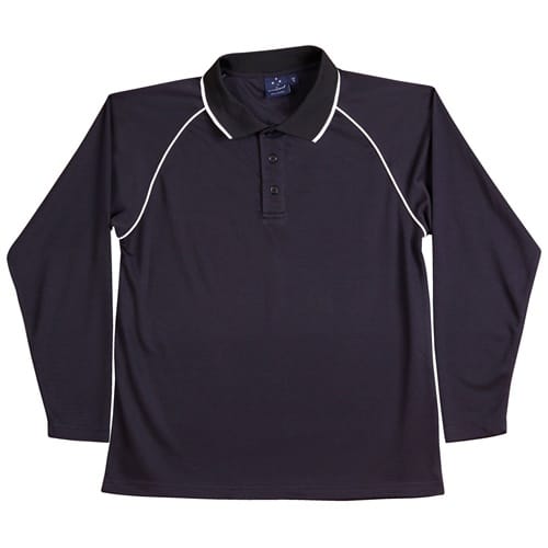 Ws Champion Plus Kids Cooldry Long Sleeve Polo Ps43K 7 WS Champion Plus Kids CoolDry Long Sleeve Polo PS43K 7