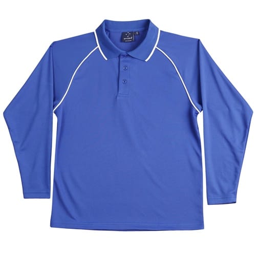 Ws Champion Plus Kids Cooldry Long Sleeve Polo Ps43K 9 WS Champion Plus Kids CoolDry Long Sleeve Polo PS43K 9