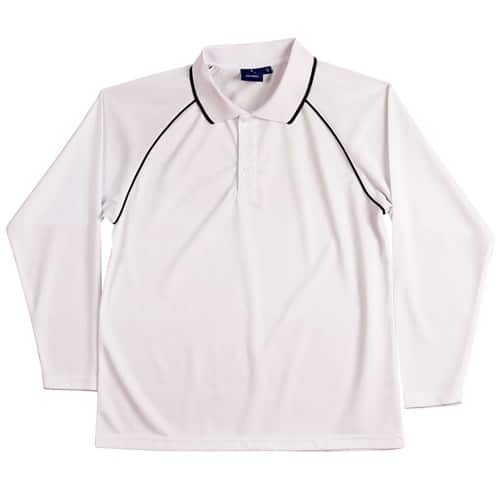 Ws Champion Plus Kids Cooldry Long Sleeve Polo Ps43K 10 WS Champion Plus Kids CoolDry Long Sleeve Polo PS43K 10