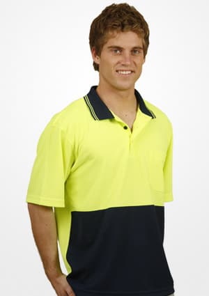 WS Hi Vis True Dry Short Sleeve Polo (S to 3XL) SW01TD 1