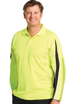 WS Hi-Vis Legend Mens Long Sleeve Polo SW33A 1