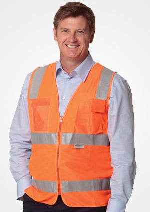 WS Hi Vis Safety Vest with ID Pocket and 3M Tapes SW42 1