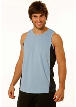 WS Teammate Mens Contrast TrueDry Mesh Singlet TS19 1
