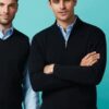 Biz 80/20 Wool-Rich Mens 1/2 Zip Pullover WP10310 1