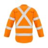 SYZ Mens X Back Hi Vis Spliced Shirt ZW137 3