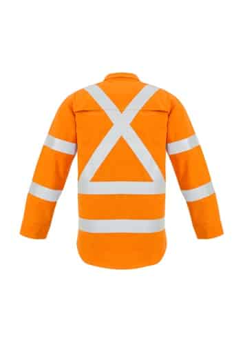 Syz Mens X Back Hi Vis Spliced Shirt Zw137 9 SYZ Mens X Back Hi Vis Spliced Shirt ZW137 3
