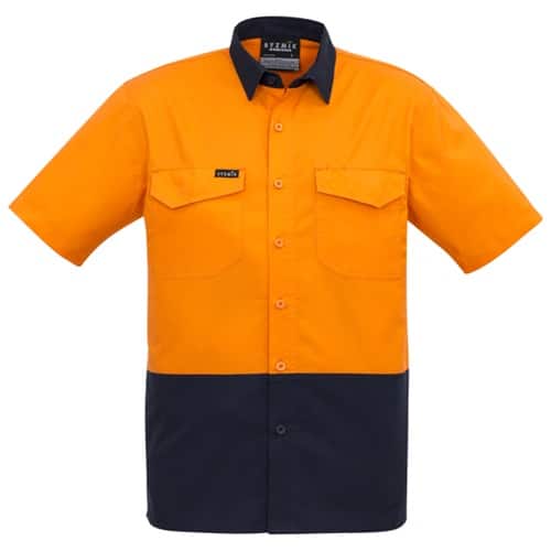 Syz Mens Rugged Hi Vis Cooling Ss Shirt Zw815 14 SYZ Mens Rugged Hi Vis Cooling Spliced Short Sleeve Shirt ZW815 2
