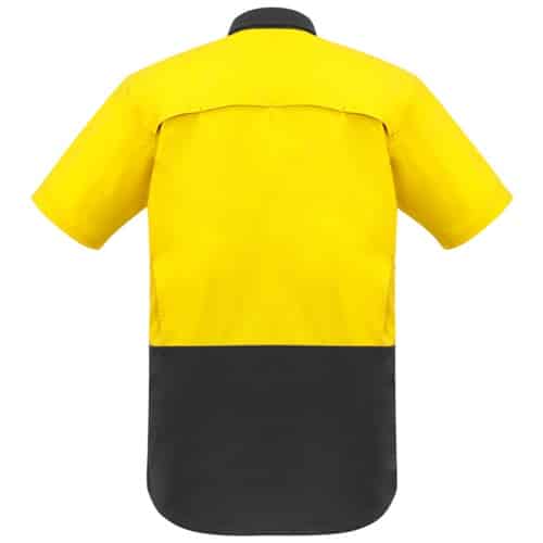 Syz Mens Rugged Hi Vis Cooling Ss Shirt Zw815 18 SYZ Mens Rugged Hi Vis Cooling Spliced Short Sleeve Shirt ZW815 6
