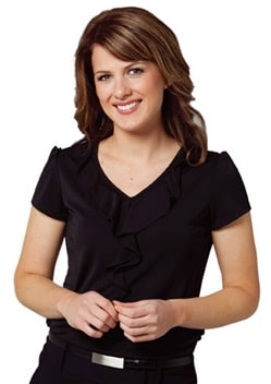 WS Ruffle Ladies Short Sleeve Blouse M8820 1