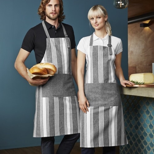 Biz Collection Salt Bib Apron Ba75 (Clearance) 2 BA75-charcoal-white
