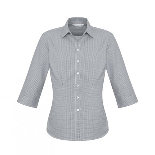 Biz Collection Ellison Ladies 3/4 Sleeve Check Shirt S716Lt 5 S716LT-silver