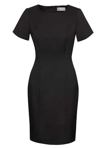 Biz Corporates Ladies Cool Stretch Plain Shift Dress 30112 2 BC Ladies Cool Stretch Plain Shift Dress 30112 2