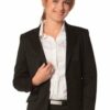 WS Ladies Stretch Plain One Button Cropped Jacket M9205 1