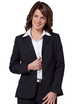 WS Ladies Stretch Plain Mid Length Jacket M9206 1
