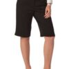 WS Ladies Stretch Plain Knee Length Flexi Waist Shorts M9441 1