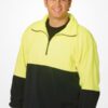 WS Hi Vis 2 Tone Polar Fleece Half Zip Pullover (S to 3XL) SW07 1