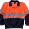 WS Hi Vis Long Sleeve Fleecy Sweat with Tape (S to 3XL) SW14 2