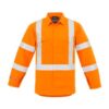 SYZ Mens X Back Hi Vis Spliced Shirt ZW137 2
