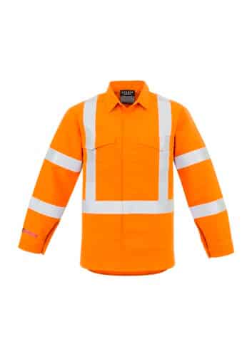 Syz Mens X Back Hi Vis Spliced Shirt Zw137 8 SYZ Mens X Back Hi Vis Spliced Shirt ZW137 2