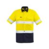 SYZ Mens Rugged Cooling Taped Hi Vis Spliced S/S Shirt ZW835 1