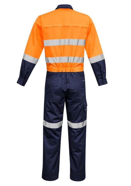 Syz Mens Rugged Cooling Taped Overall Zc804 12 ZC804_OrangeNavy-back