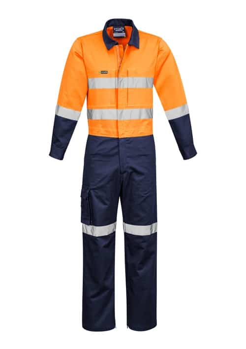 Syz Mens Rugged Cooling Taped Overall Zc804 11 ZC804_OrangeNavy