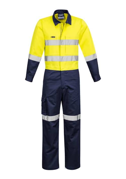 Syz Mens Rugged Cooling Taped Overall Zc804 10 ZC804_YellowNavy