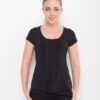 LSJ Ladies Round Neck Pleat Front Top 711 2