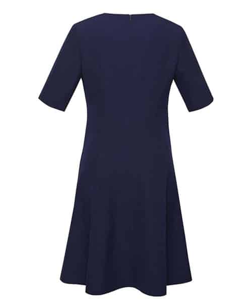 Biz Corporates Ladies Siena Short Sleeve Midi Dress Rd974L 5 RD974L_Marine_B