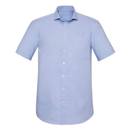 Biz Corporates Charlie Mens Classic Ss Shirt Rs968Ms 19 RS968MS_BlueChambray