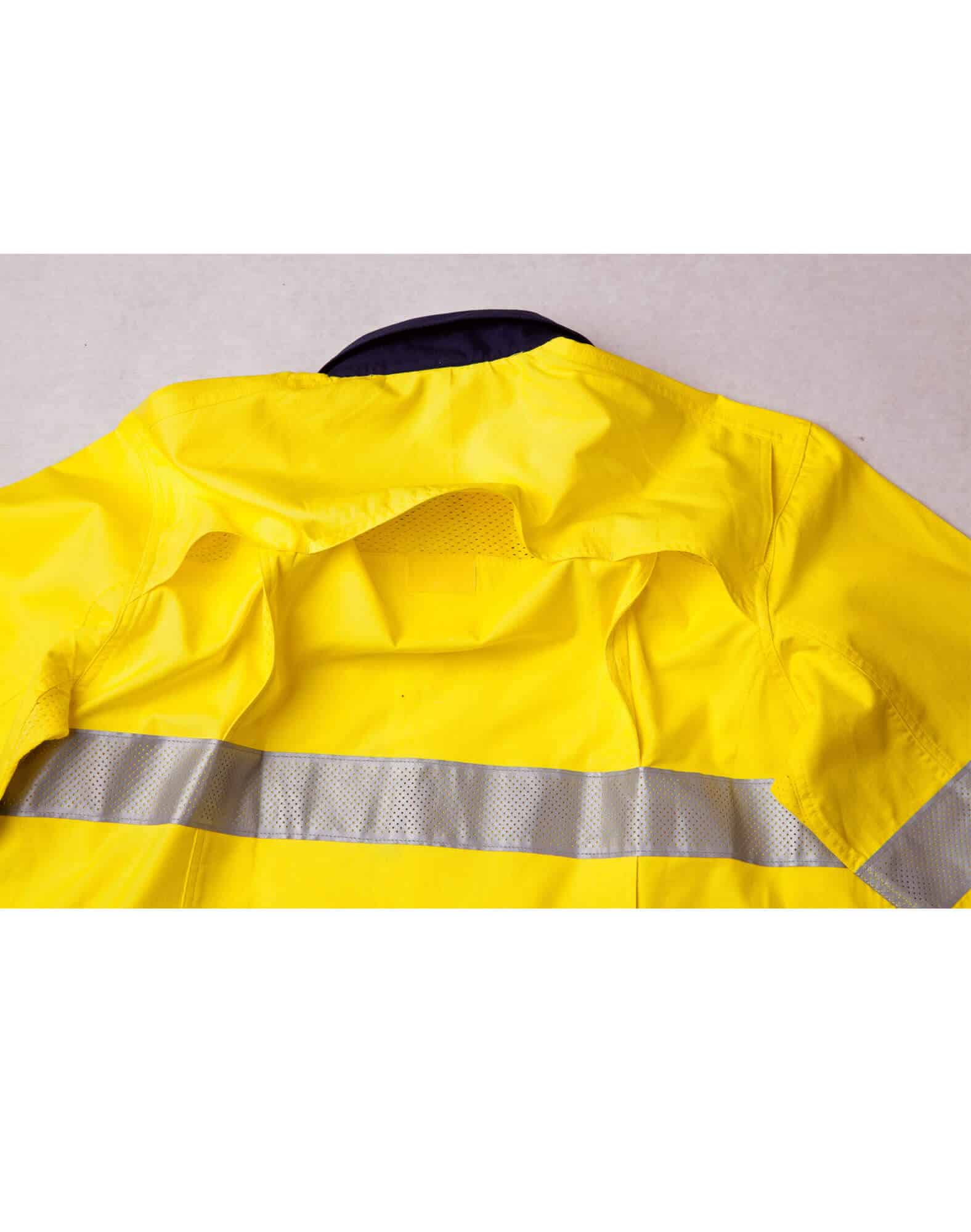 Ws Unisex Hi Vis Ls Safety Shirt With 3M Tape Sw69 28 SW69_VentDetails2