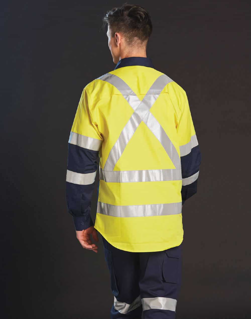 Ws Biomotion Day/Night Safety Shirt - X Back Tape Sw70 12 SW70_Back