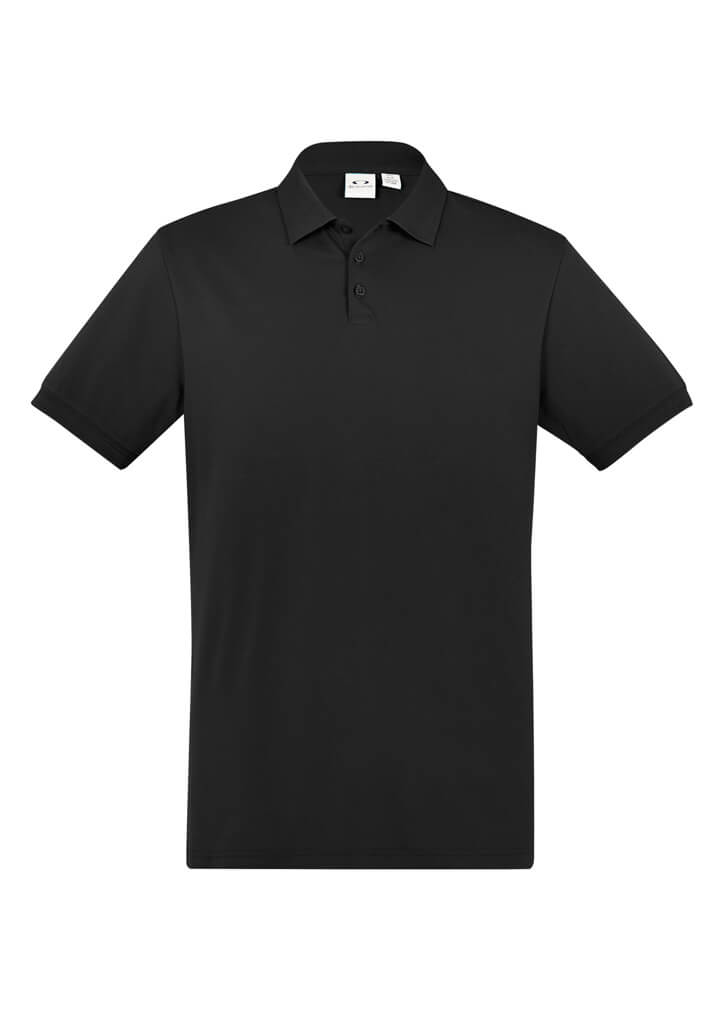 Biz Collection City Mens Polo P105Ms 36 P105MS_Black_F